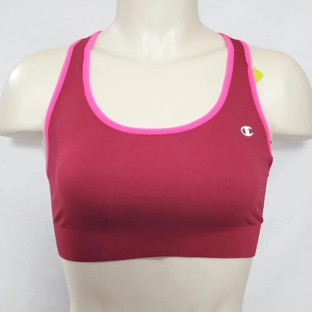 LARGE Champion B9504 Absolute Racerback Sports Bra Red‎ NWT